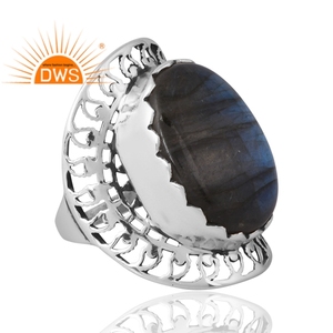 Último diseño, anillo de piedras preciosas de labradorita Natural de Plata de Ley 925, joyería de diseño personalizado para mujer, regalo para ella - Product Image 4