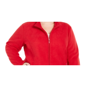 Giacca sportiva da donna Karen Scott taglie forti in pile rosso Zeroproof Performance taglia 1X - Product Image 5