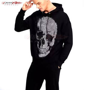 Men Performance Tracksuit With <b>Rhinestone</b> Trim And Zip <b>Jacket</b> For Sport Or Fashion Use Full Set Men <b>Rhinestone</b> Tracksuit - Product Image 4