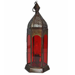Lámpara roja marroquí de diseño moderno y lujoso para bodas, decoración del hogar, hoteles, restaurantes, alta calidad, hecha en India, venta al por mayor. - Product Image 1