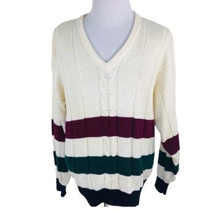 เสื้อกันหนาวคอวีสายถักคริกเก็ตผ้าฝ้าย 100% ระบายอากาศคุณภาพสูงราคาถูกแขนยาวฤดูหนาวสวมเสื้อกีฬา - Product Image 3