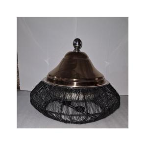 Plat de service alimentaire en acier inoxydable martelé taille personnalisée forme ronde plat de service alimentaire au prix le plus bas - Product Image 2