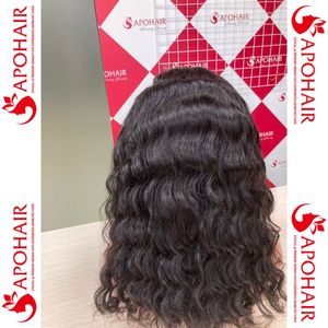 Hot New Natural Wavy 13x6 13x4 Frontal pour Lace Wig 100% cheveux humains vierges sans enchevêtrement sans perte de couleurs personnalisées 180% Densité - Product Image 3