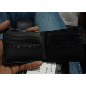 Handmade Genuine Leather Anti-Theft Rock Design Slim Short Man's <b>Wallet</b> with <b>Zipper</b> Closure - Product Image 2