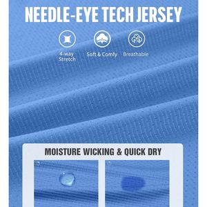 Microfibre tricoté hommes à manches courtes chemises de sport respirant Compression séchage rapide vêtements de sport Fitness piste course entraînement - Product Image 5