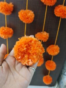 Guirnalda floral para bodas, fiestas y templos, arreglos florales artificiales de tendencia, colgante de pared, Bandarwal Toran Decor - Product Image 2