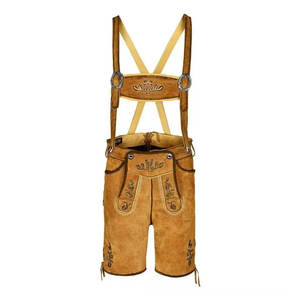 Nouveau short bavarois en daim véritable du fabricant pour hommes conçu sur mesure décontracté à motif solide Lederhosen vêtements bavarois - Product Image 3