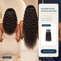 Extensions de cheveux Remy ondulés 8A, 100% cheveux humains, lots pour tissage de cheveux, 14-32 pouces, emballage et logo personnalisés, fabriqué en Chine
