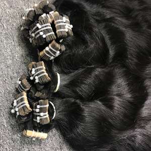 Extensiones de cabello ondulado con cinta natural, cabello humano vietnamita de 10-32 pulgadas con cinta de sensación de mano suave en extensiones - Product Image 3