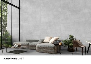 Carreaux vitrifiés en porcelaine émaillée antidérapante de 2x4 pieds, finition grise chevrone A AA + Grade 600x1200mm, carreaux pour revêtement de sol extérieur - Product Image 3