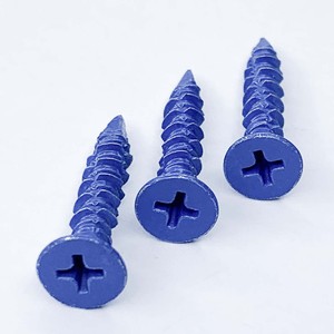 OEM/ODM High-Strength Metric Self-<b>Tapping</b> Concrete <b>Screws</b> Oval Carbon Steel Blue Anodized ANSI/ASME B18.6.4 Masonry Applications - Product Image 4