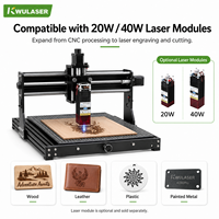 Mini Máquina CNC de Escritorio, Máquina de Grabado Láser CNC de 3 Ejes, Grabador Láser para Madera y Metal, Máquina de Grabado para Acrílico