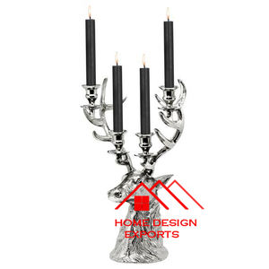 Latest <b>Christmas</b> and Easter Decor <b>Reindeer</b> Aluminium Wood Candle Holder Black Antique Finished Shape Candle Holder - Product Image 3