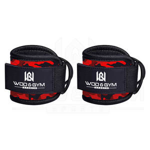 Machines de câble d'entraînement de gymnastique Offre Spéciale Double anneau en D sangles de cheville en néoprène réglables manchettes de câble d'entraînement produits de sécurité de Fitness - Product Image 2
