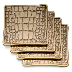 Bandeja en relieve de latón de nuevo diseño con acabado pulido mate a precios muy bajos Bandejas de latón con estampado de nuevo diseño para cocina y hoteles - Product Image 1