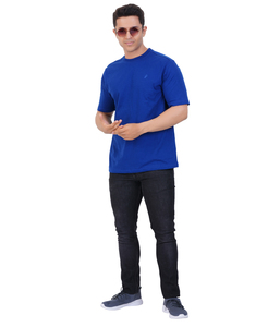 Camiseta de algodón con cuello redondo para hombre en diferentes métodos de impresión y material Camiseta de cuello redondo para hombre en stock a la venta - Product Image 4