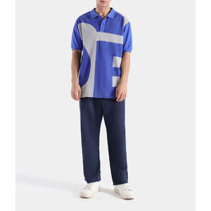 Camiseta de golf informal para hombre, manga corta, informal para Polo con patrón de estampado sólido, 100% algodón, peso pesado para camisetas de Polo - Product Image 6