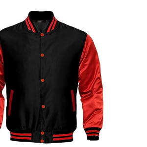 เสื้อแจ็คเก็ตบอมเบอร์สไตล์วาร์ซิตี้สำหรับผู้หญิง ผ้าซาตินโพลีเอสเตอร์ สไตล์ลำลองแบบเบสบอล คอตั้ง ปักโลโก้ด้านหน้า ระบายอากาศได้ดี - Product Image 2