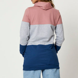 Custom Popular-Fall Wear <b>Long</b> Sleeve Color-Block Hoodie Clothing <b>Women</b> Cotton Pullover Hoodie <b>Sweatshirt</b> - Product Image 2