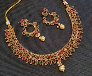 Conjunto de joyería nupcial exagerada para pendientes de boda, anillo, pulsera, collar, conjunto de joyería de 4 piezas, joyería nupcial de perlas para mujer - Product Image 3