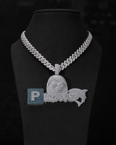 Pendentif personnalisé en argent 925 serti de moissanite, pendentif prénom hip-hop, breloque pour femme - Product Image 6