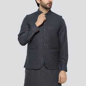 Color sólido Stand Collar sin mangas Hombres Cintura Abrigo y chaleco Nuevo estilo Diseño personalizado Hombres Cintura Abrigo para la venta - Product Image 3