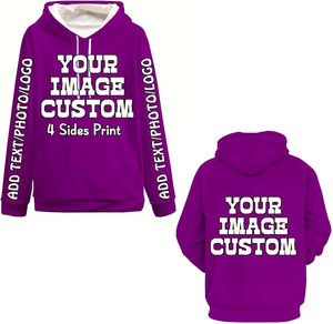 Pull à capuche OEM imprimé sur mesure 100% coton Sweat à capuche confortable tricoté pour homme Logo personnalisé Design Logo DIY Logo - Product Image 3