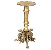 Bougeoir décoratif en métal en laiton AK avec base de dragon en or fini antique pour décor d'hôtel/décor de table à manger