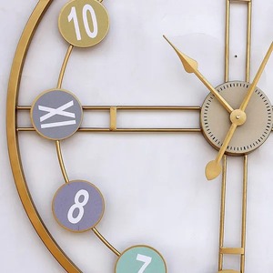 Adorable Reloj de pared de Metal con acabado dorado a la moda, moderno diseño elegante, perfecto para sala de estar, dormitorio, oficina y decoración de pasillo - Product Image 4