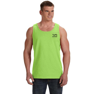 เสื้อกล้ามแนวสปอร์ตสำหรับผู้ชายเสื้อออกกำลังกายคอตัวยูสีทึบระบายอากาศได้ดีมีโลโก้ออกแบบได้ตามต้องการ - Product Image 1