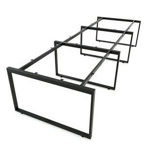 Rectangular Metal Table <b>Frame</b> 120x360cm 6 Pieces Minimalist Design Assembly Required for Dining Kitchen Hotel Living Room - Product Image 1