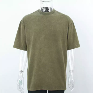 T-shirt vintage personnalisé délavé à l'acide pour hommes ample et surdimensionné 100% coton polyester/coton mélangé - Product Image 4