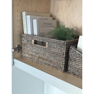 Cesta rectangular de ratán natural, cesta de almacenamiento hecha a mano, venta al por mayor, ecológica, hecha en Vietnam - Product Image 6