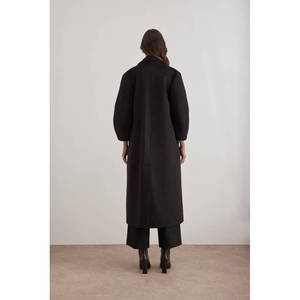 Gabardina Cruzada para Mujer, Negra, Impermeable y Transpirable para Otoño/Invierno - Product Image 6
