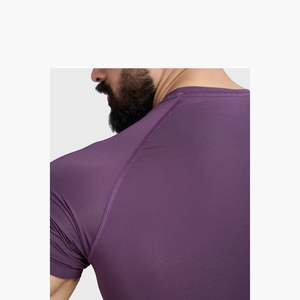 T-shirt de compression en polyester de haute qualité pour hommes, personnalisable en gros, sublimation, pour la salle de sport, la course à pied, les sports, performance, rash guard - Product Image 5