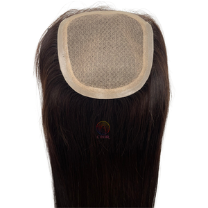 ไซแฮร์ท็อปเปอร์สำหรับผมบาง100% เส้นไหมแท้ผมตรงฐานผมมนุษย์วิกผมเวียดนาม - Product Image 6