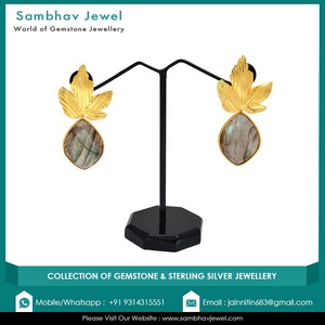 Designer Handmade Classic 925 Sterling <b>Silver</b> <b>Drop</b> <b>Earrings</b> Gold Plating Fashion Accessory for Women's Weddings Parties Gifts - Product Image 2