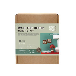 <b>Vintage</b> Retro Wall Tile <b>Ornaments</b> Making Set - DIY Embossed Flower Concrete Wall Tile Craft Set for Beginners Holiday Gift Box - Product Image 5