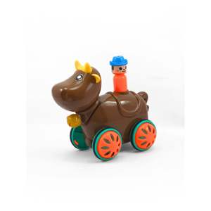 Juguete Happy Cow Push & Go para Niños Pequeños, Set de Animales de Plástico Coloridos con Movimiento - Product Image 3