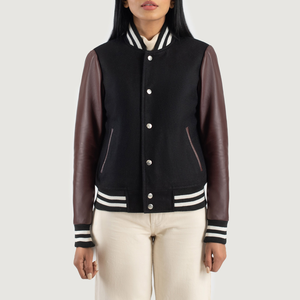Chaqueta de Moto transpirable Mujer cuero Streetwear Look Trending mujer Varsity chaqueta chaquetas de cuero para mujer - Product Image 3
