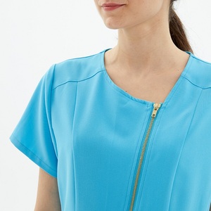 Uniformes de manga corta con diseño de moda, conjunto de uniformes médicos con cuello en V, camisetas y pantalones médicos elásticos suaves, uniformes para mujer - Product Image 6