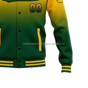 Streetwear tendance pour hommes veste universitaire en laine personnalisée en gros MCACVJ-159 col montant broderie placement sur le devant - Product Image 6