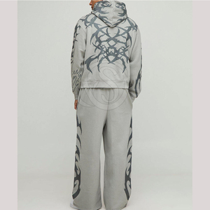 Nueva Llegada, Conjunto Deportivo de Invierno para Hombre, con Capucha, Estampado Sólido Informal, Transpirable, de Secado Rápido, Felpa Francesa, Grueso, de Poliéster y Algodón - Product Image 6