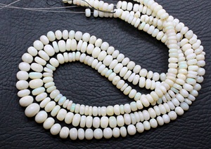 Natural Australian Opal Smooth Roundel Shape Beads Natural Multi Fire Opal Beads Australian Opal Gemstones Beads 4X5MM 14''Inch - Product Image 5