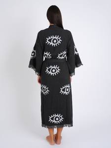 Kimono largo bordado hecho a mano para mujer, cárdigan de gran tamaño, manga larga, Midi, Kimonos para mujer, buena calidad - Product Image 2