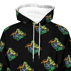 Pull à capuche décontracté 100% coton style hiver pour hommes 450gsm sweats graphiques lourds haute qualité impression bouffée ODM Y2K - Product Image 6