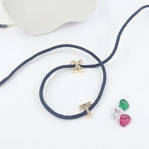 สร้อยข้อมือตัวอักษรเริ่มต้นสีทอง18K 14K 9K และจี้สร้อยคอจี้ดีและเสน่ห์สำหรับผู้ชายผู้หญิง A-Z 26ชื่อย่อทุน - Product Image 5