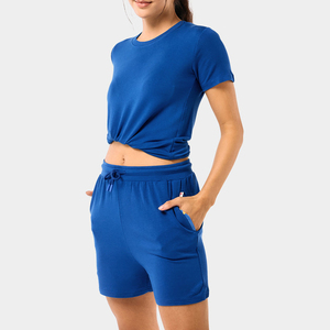 Short décontracté d'été pour femme avec poches taille élastiquée et fonction respirante confortable pour les vacances des dames - Product Image 5