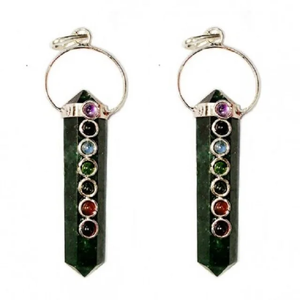 Meilleure qualité AAMEENA AGATE Double Point Chakra Pendentifs Collier Tourmaline noire Matériau en cristal sain - Product Image 2