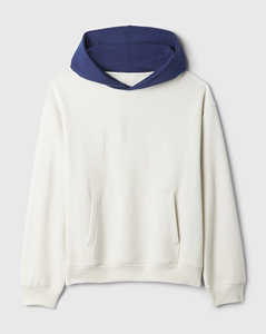 Recién llegado 2025 Logotipo serigrafiado personalizado 500gsm Peso pesado 100% Algodón Oversized Boxy Fit color block Sudadera con capucha para hombre - Product Image 3